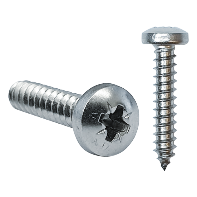 5.5mm (No.12) x 60mm Pozi Pan Head Self-tapping Screw BZP DIN 7981C Z