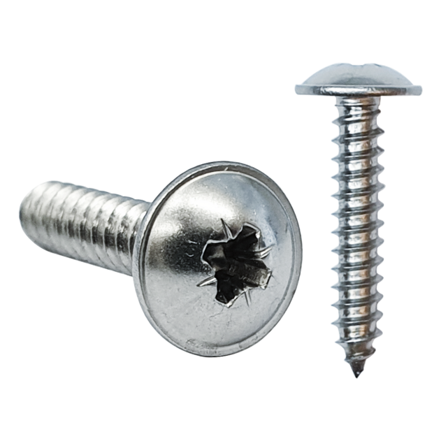 3.5mm (No.6) x 13mm Pozi Flange Self-tapping Screw BZP BS 4174