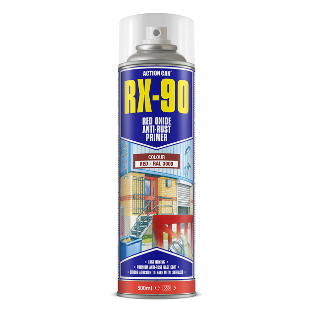 500ml action Can RX-90, 1855 Red Oxide (RAL 3009). Anti-rust primer spray that will add an extra layer of corrosion protection. Available from Fusion Fixings