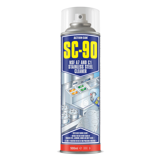 Action Can SC-90 Stainless Steel Foaming Cleaner. 500ml Aerosol from Fusion Fixings