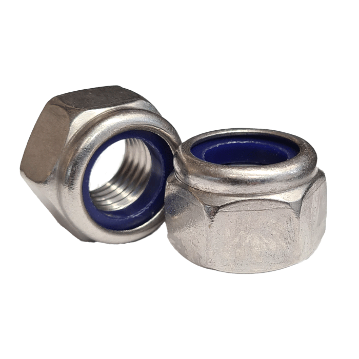 M5 Nyloc Nut, P-Type (High), A2 Stainless Steel DIN 982