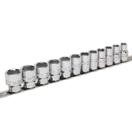 Sealey AK2741 12pc 3-8" Sq Drive Deep Lock-on Socket Set