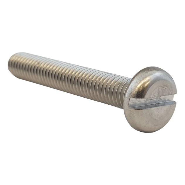 M2 x 10mm Slotted Pan Head Machine Screw A2 Stainless DIN 85