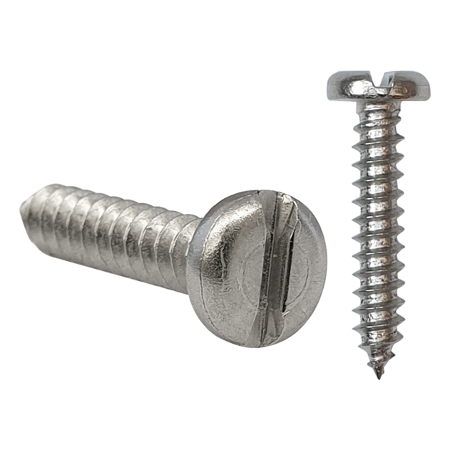 2.9mm (No.4) x 9.5mm Slot Pan Head Self-tapping Screw A2 Stainless DIN 7971C