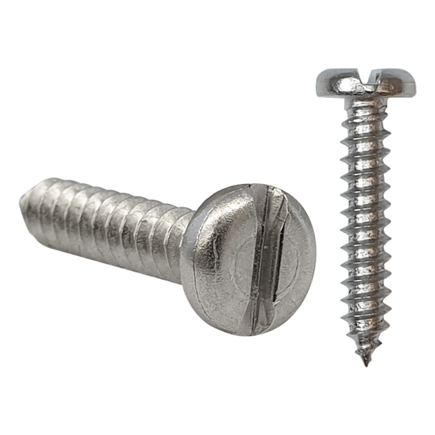 4.2mm (No.8) x 16mm  Slot Pan Head Self-tapping Screw A2 Stainless DIN 7971C