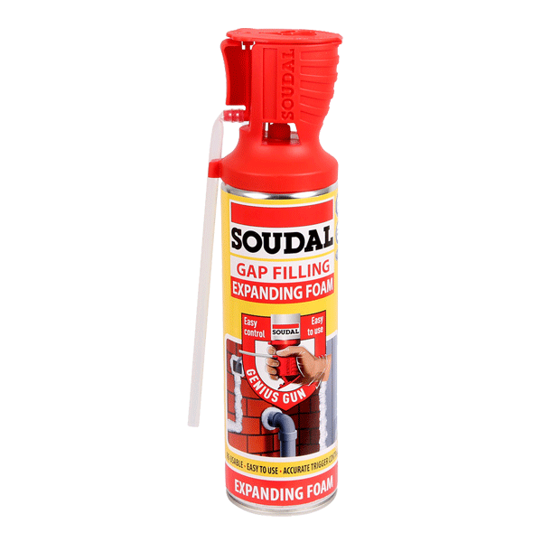 Soudal Genius Gun Gap Filling Expanding Foam, Hand Held, 500ml (123895)