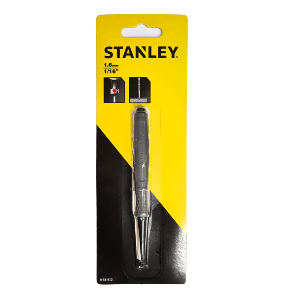 Stanley DynaGrip Nail Punch 1.6mm (1/16"), 0-58-912