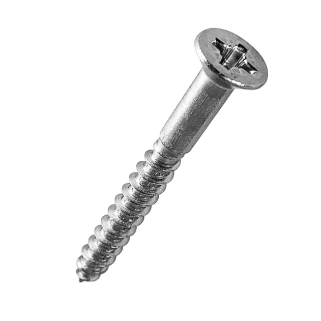 3mm x 30mm Pozi Countersunk Woodscrew A2 Stainless Steel DIN 7997