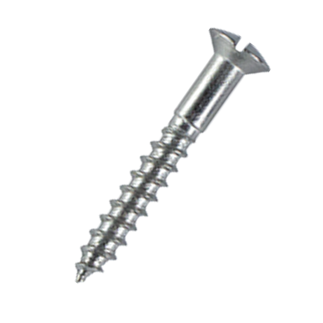 6mm (No.14) x 90mm Slotted Raised Countersunk Woodscrew A2 Stainless DIN 95