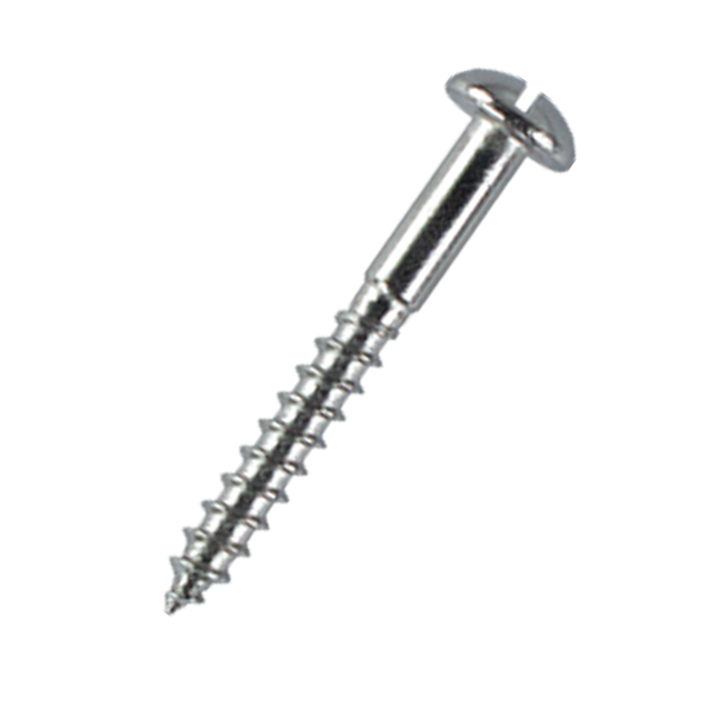 6mm (No.14) x 55mm Slotted Round Head Woodscrew A2 Stainless DIN 96