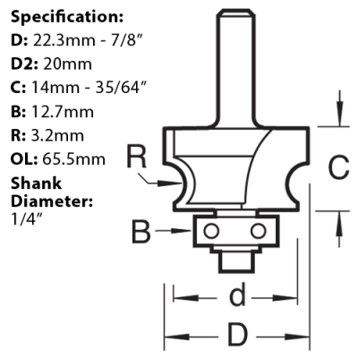 Trend corner bead router cutter dimensions