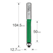 Trend C195X1/2TC Bearing Guided Trimmer, size guide.