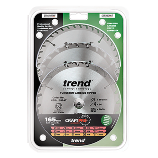 Multi-pack of Trend craft pro circular saw blades, Supplied form Fusion Fixings.