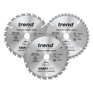 Multi-pack of Trend circular saw blades for  Fusion Fixings, part of a growing range of Trend circular saw blades.