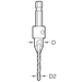 Size guide for the Trend Snappy Countersink Drill Bit No.12 (SNAP-CS-12)