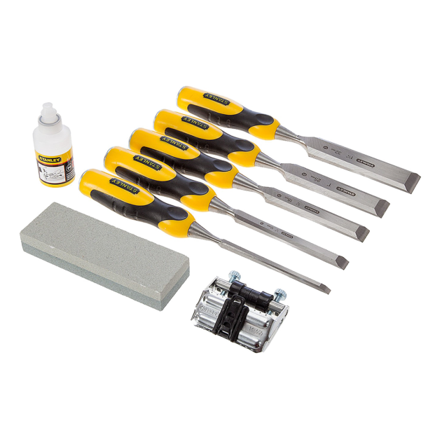 Stanley 5pc wood chisel set with carry case, Dynagrip, 5-16-421 - CLEARANCE