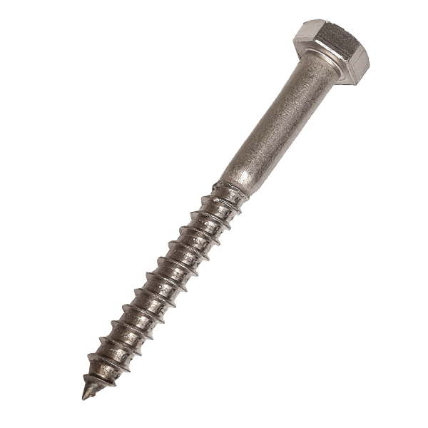Product photography for M5 x 35mm Coach Screw A2 Stainless Steel DIN 571