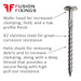 Product information image for the Timco 8 x 125mm, Wafer Head Timber Screws. Shows 3 key points about the screw.