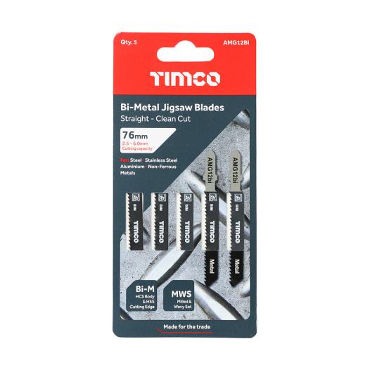 Metal Cutting Jigsaw Blades Bi-Metal 5 Pack