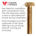 Information image for the M16 x 40mm Brass Hex Set Screw (Fully Threaded Bolt) DIN 933 showing key benefits