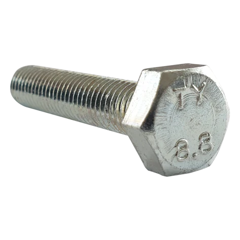 M27 x 60mm Hex Set Screw (Fully Threaded Bolt) 8.8 high tensile steel, BZP, DIN 933