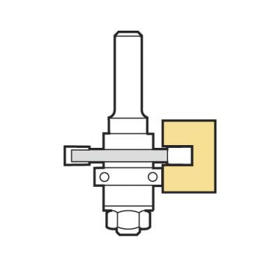 Size guide for the Trend Tongue and Groove Set Router Cutter 41mm dia (158X1/2TC)