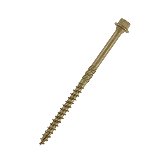 Product image for the Timco 6.7 x 225mm, Flanged Hex Head Timber Screws, In-Dex, Green Organic - Box of 50, 225IN