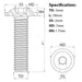 M3 x 18mm Flanged Socket Button Head Screw A2 Stainless ISO 7380-2 screw guide 