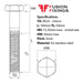 Size guide for the M24 x 100mm Hex Bolt (Part Threaded Bolt) A2 stainless steel, DIN 931