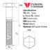 Size guide for the M5 x 90mm Hex Bolt (Part Threaded Bolt) BZP, DIN 931 Grade 8.8