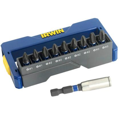 IRWIN 1923420 Impact Pozi Screwdriver Bit Set 10pc