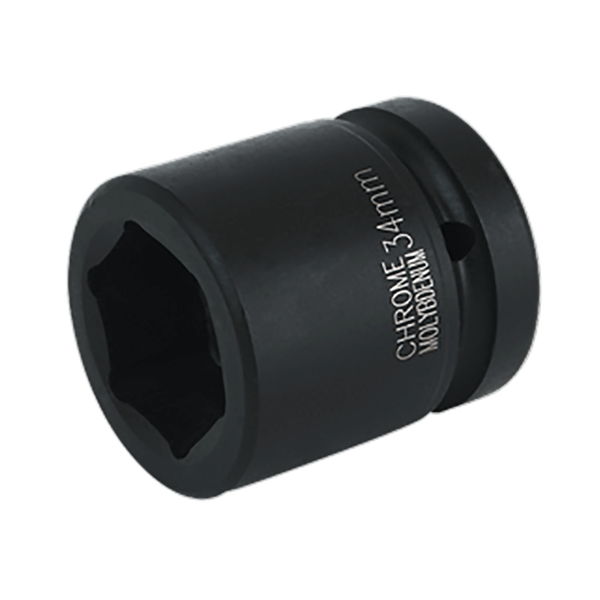 Product photography for 34mm Sealey WallDrive Impact Socket, 1” Square Drive, (IS134)