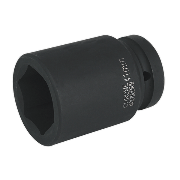 Product photography for 41mm Sealey Deep WallDrive Impact Socket Bit, 1” Square Drive (IS141D) part of a growing range from Fusion Fixings