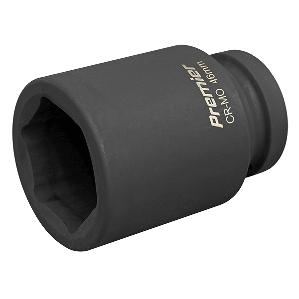 Product photography for 46mm Sealey Deep WallDrive Impact Socket Bit, 1” Square Drive (IS146D) part of an expanding range from Fusion Fixings