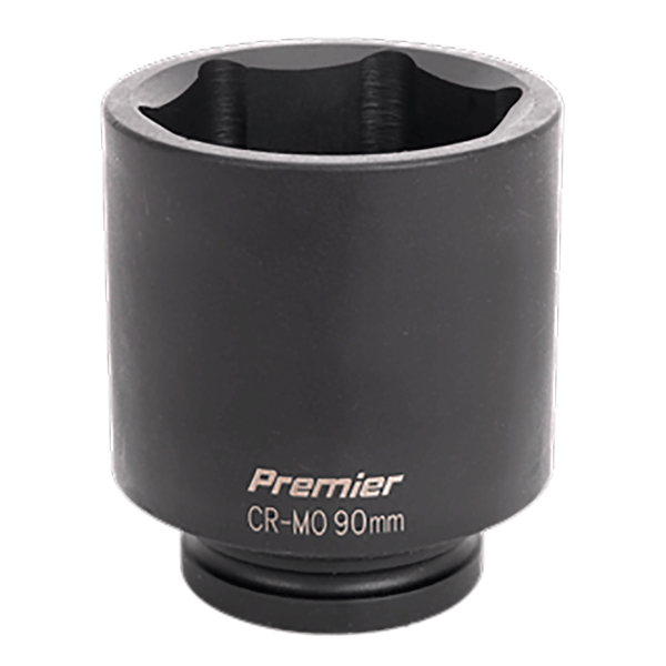 Product photography for 90mm Sealey Deep WallDrive Impact Socket Bit, 1” Square Drive (IS190D)