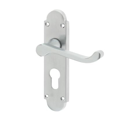 Jedo JV250ESC Satin Chrome EU Lock Door Handle