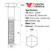 Size guide for the M14 x 120mm Hex Bolt (Part Threaded Bolt) A2 stainless steel, DIN 931.