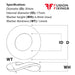 Size guide for the M16 Wave Washer, A1 Stainless Steel DIN 137b