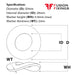 Size guide for the M27 Wave Washer, A1 Stainless Steel DIN 137b