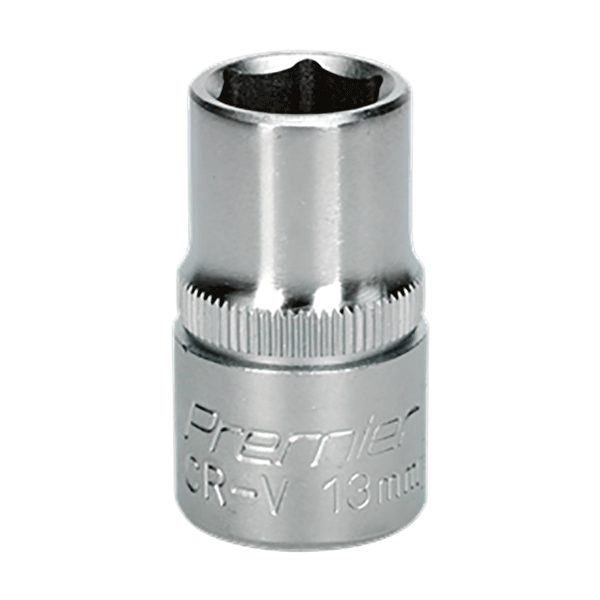 Product image for 13mm Sealey WallDrive Socket with 1/2” Square Drive, (S1213) part of a growing range at Fusion Fixings