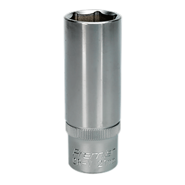 21mm Sealey Deep WallDrive Socket, 1/2” Square Drive (S1221D)