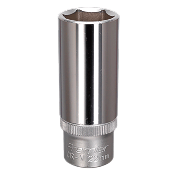 22mm Sealey Deep WallDrive Socket, 1/2” Square Drive (S1222D)