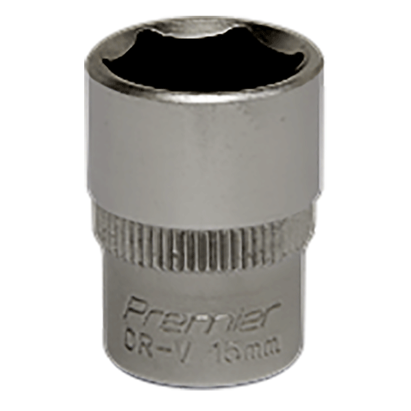 15mm Sealey WallDrive Socket with 3/8” Square Drive, (S3815)