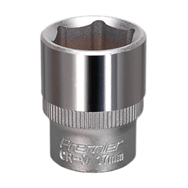 Product image for 17mm Sealey WallDrive Socket with 3/8” Square Drive, (S3817)