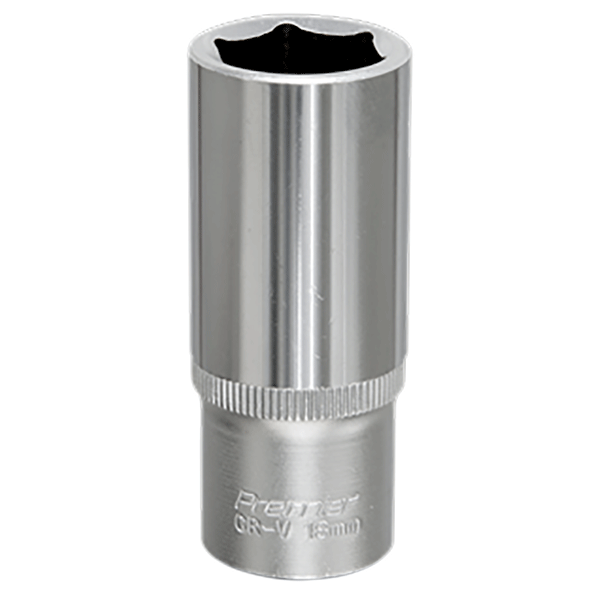 Product image for 18mm Sealey Deep WallDrive Socket, 3/8” Square Drive, (S3818D) part of a growing range at Fusion Fixings 