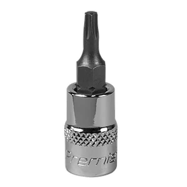 Product photography for Torx T15 Socket Bit, Sealey Premier Socket Bit, 1/4” Square Drive (SBT003)