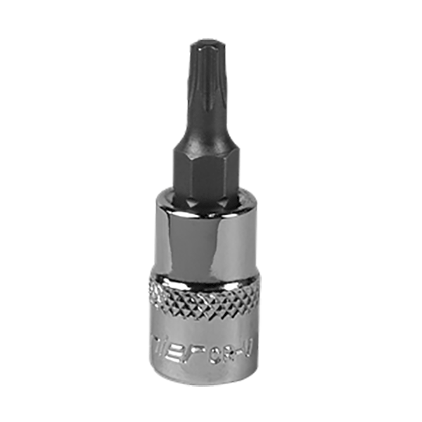 Product photography for Torx T20 Socket Bit, Sealey Premier Socket Bit, 1/4” Square Drive (SBT004) part of a growing range from Fusion Fixings