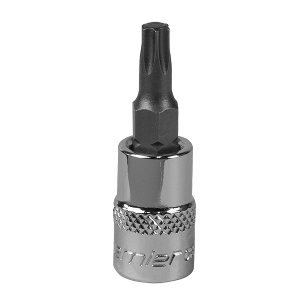 Product photography for Torx T25 Socket Bit, Sealey Premier Socket Bit, 1/4” Square Drive (SBT005) part of a growing range at Fusion Fixings