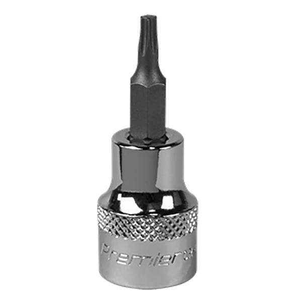 Product imge for Torx T15 Socket Bit, Sealey Premier Socket Bit, 3/8” Square Drive (SBT008) part of an expanding range from Fusion Fixings