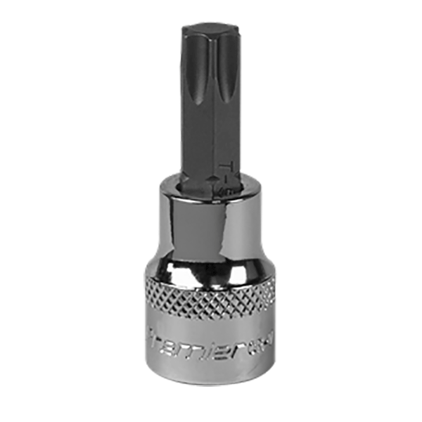 Product image for Torx T50 Socket Bit, Sealey Premier Socket Bit, 3/8” Square Drive (SBT016) part of an expanding range from Fusion Fixings